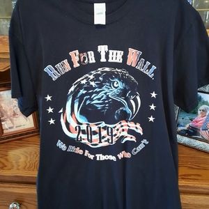 Men's L Gildan POW~MIA Run For The Wall T-shirt